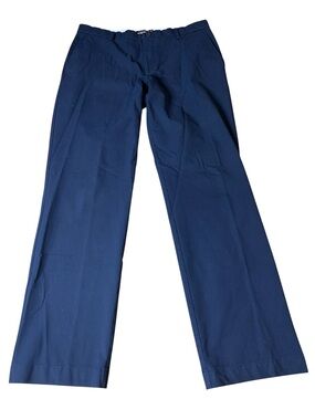 Dockers D2 Men’s Straight Fit Khaki Pants Navy Blue Size 36x34 Flat Front